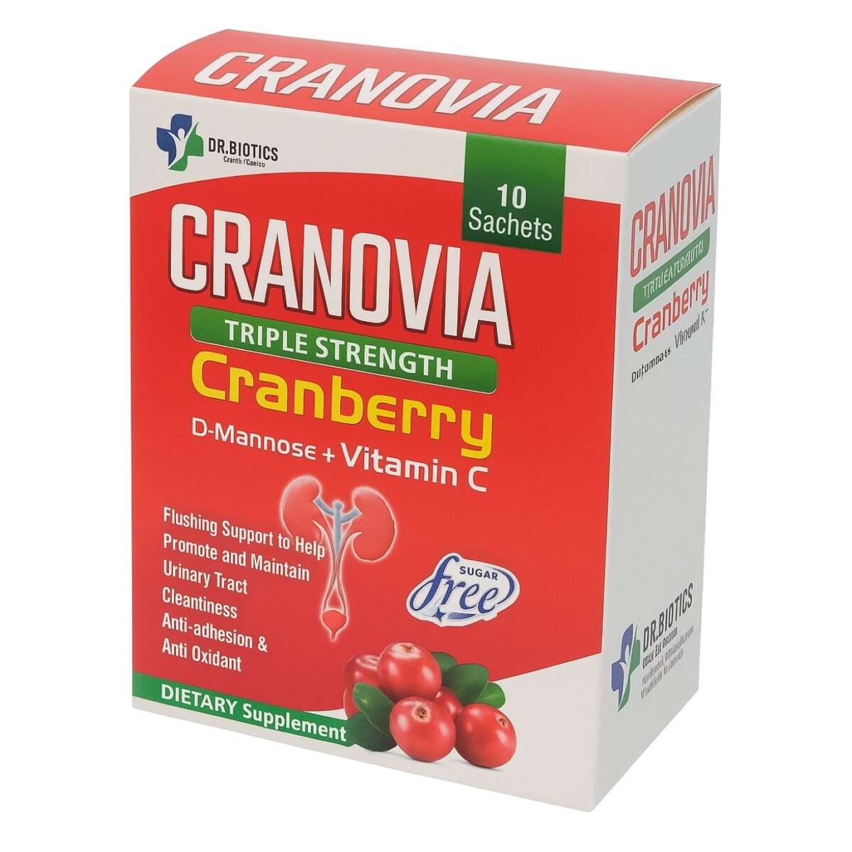 Cranovia Triple Strength | Cranberry with D-Mannose & Vitamin C | Urinary Tract Support & Antioxidant | Sugar Free - Image 1