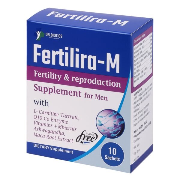 Fertilira-M | Men's Fertility Supplement with L-Carnitine, CoQ10, Ashwagandha & Maca Root | 10 Sachets